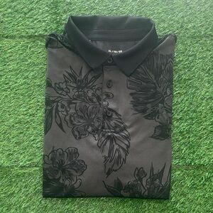 Under Armour Black/dark gray Patterned Polo Shirt